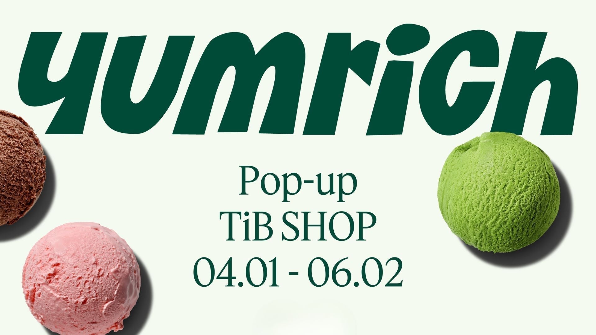 【2025年4月1日〜6月2日】プラントベースアイス「yumrich(ヤムリッチ)」、東京・丸の内「TiB SHOP」にて期間限定出店