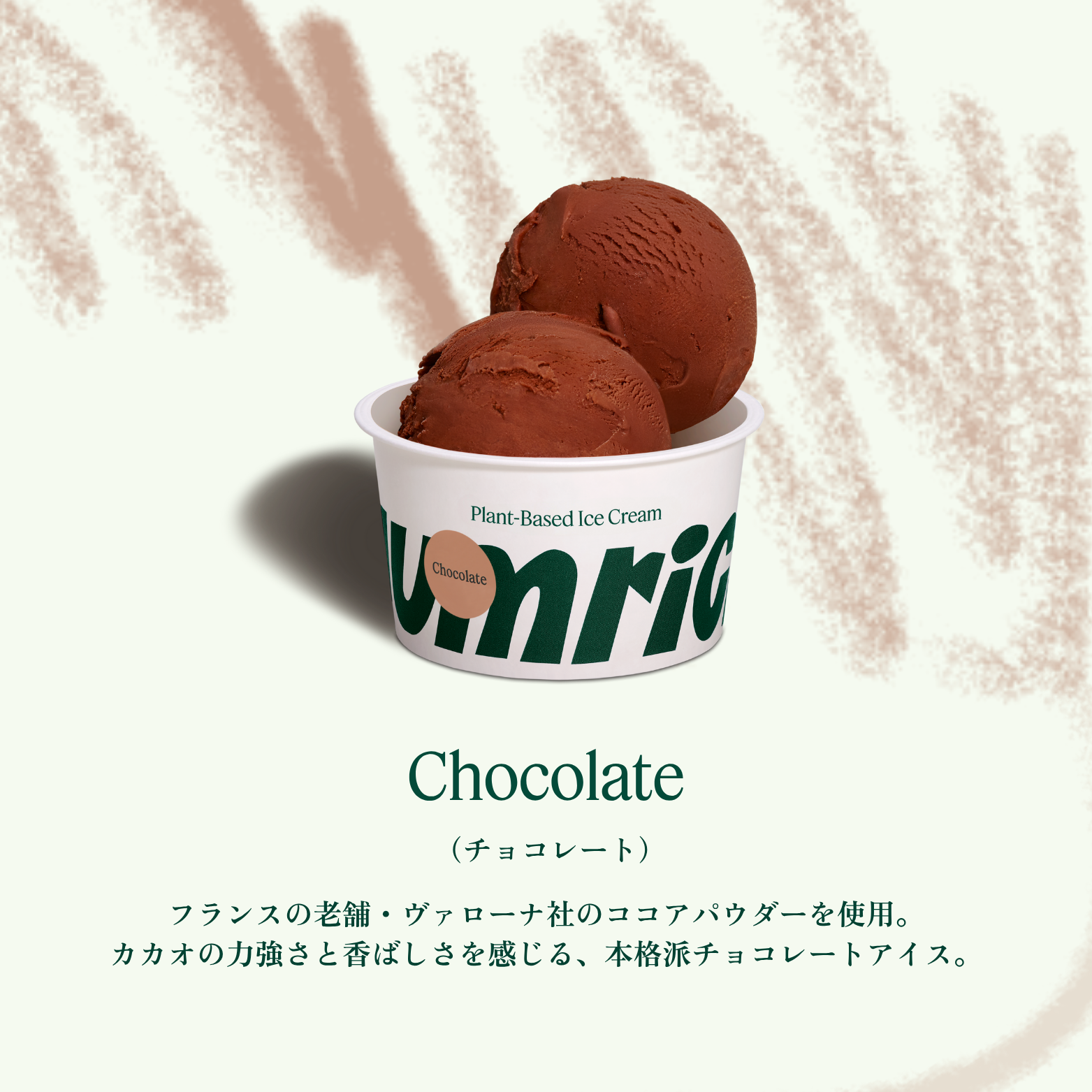 yumrich プラントベースアイス（チョコレート）80mlカップ