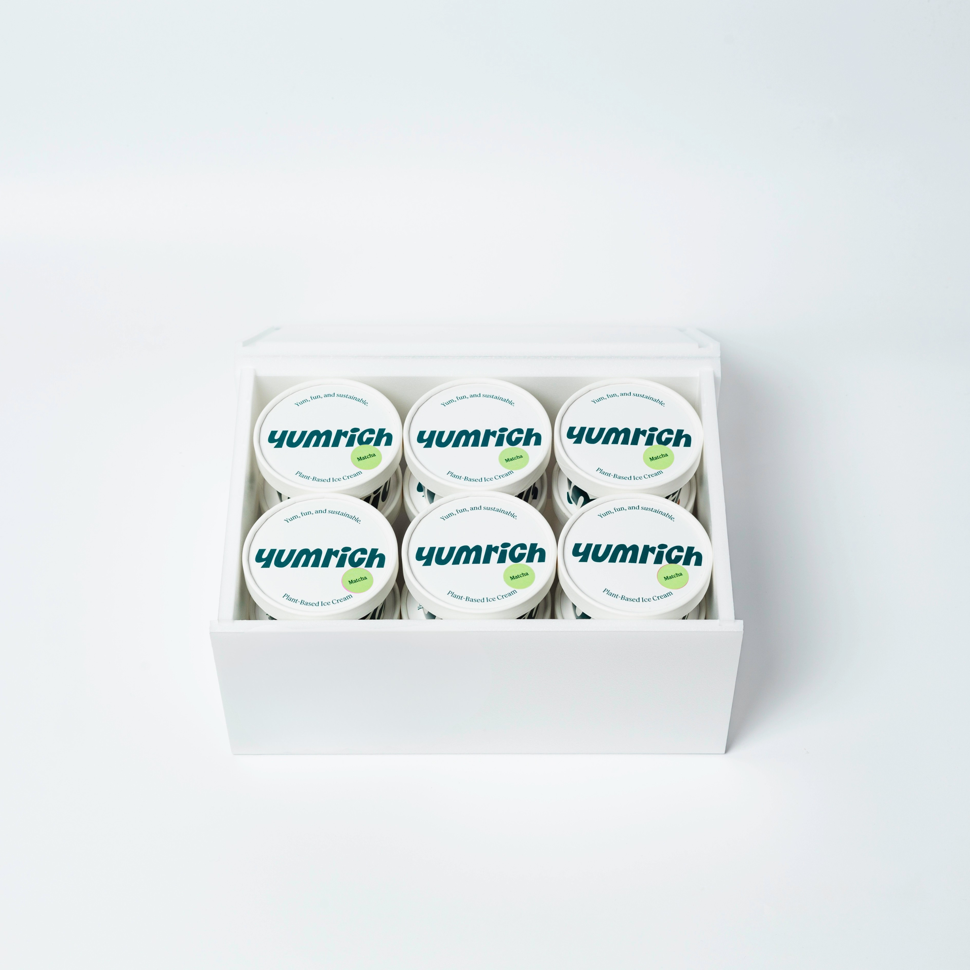 yumrich プラントベースアイス(抹茶)80mlカップ / スモールケース【1c/s=12個入】