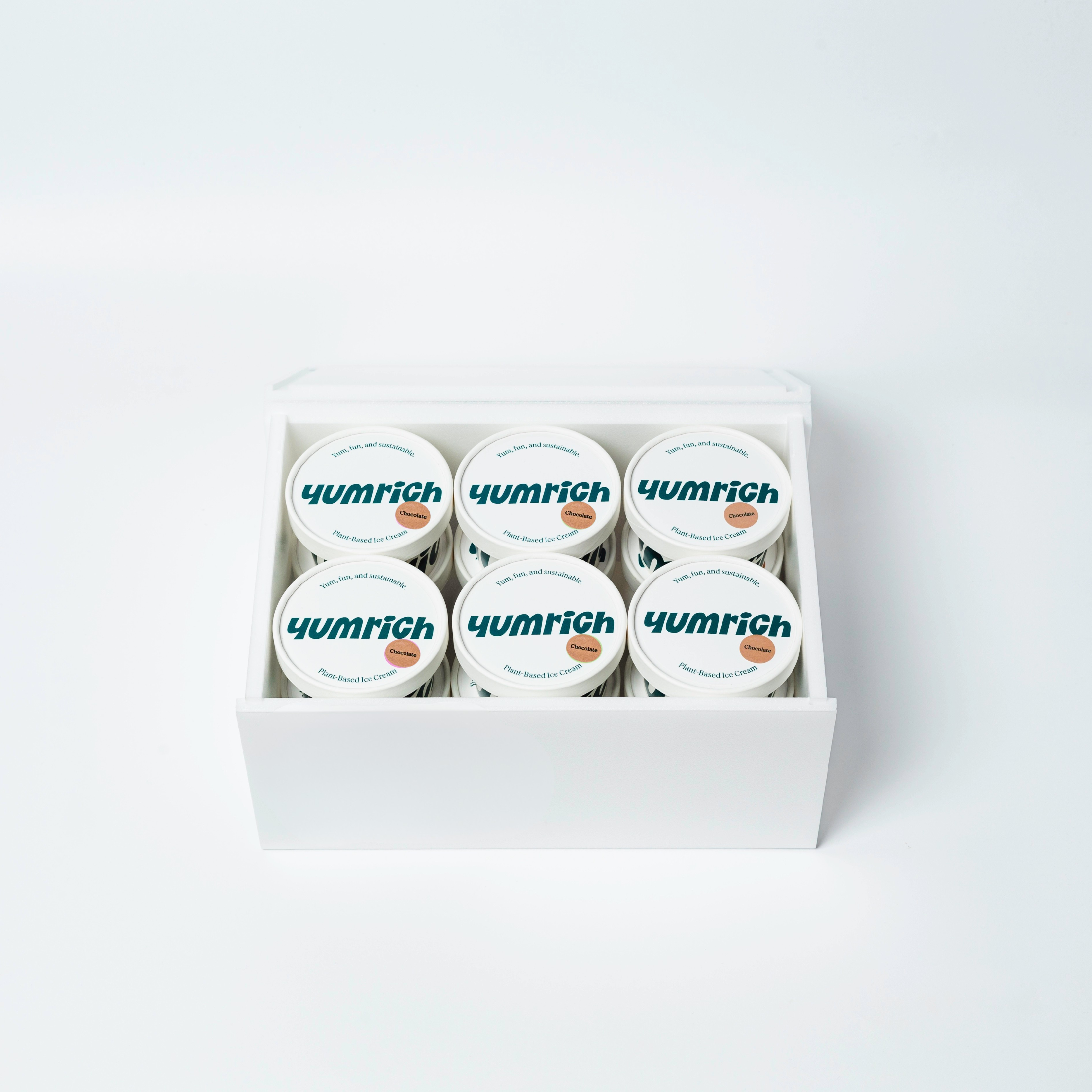 yumrich プラントベースアイス(チョコレート)80mlカップ / スモールケース【1c/s=12個入】