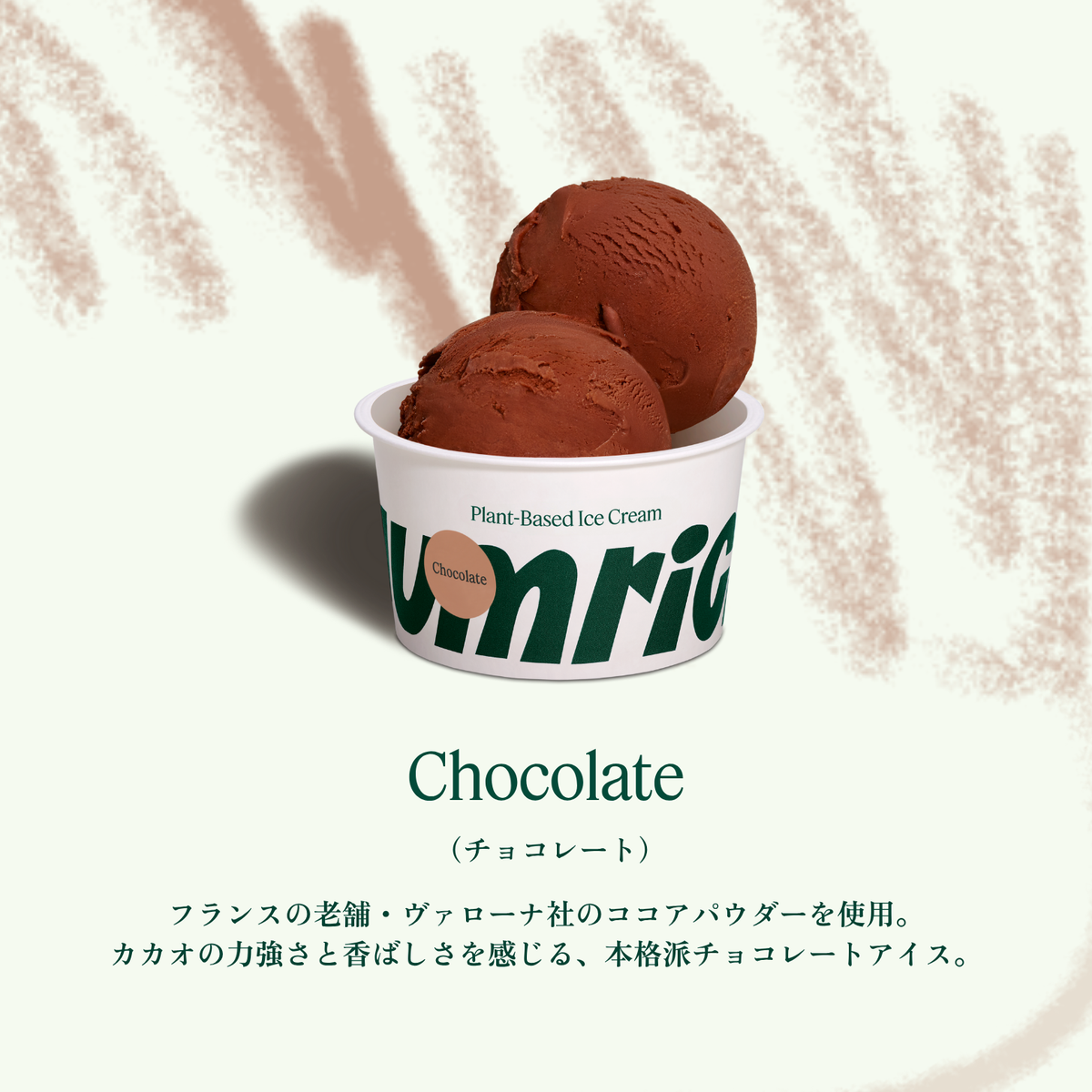 yumrich プラントベースアイス（チョコレート）80mlカップ