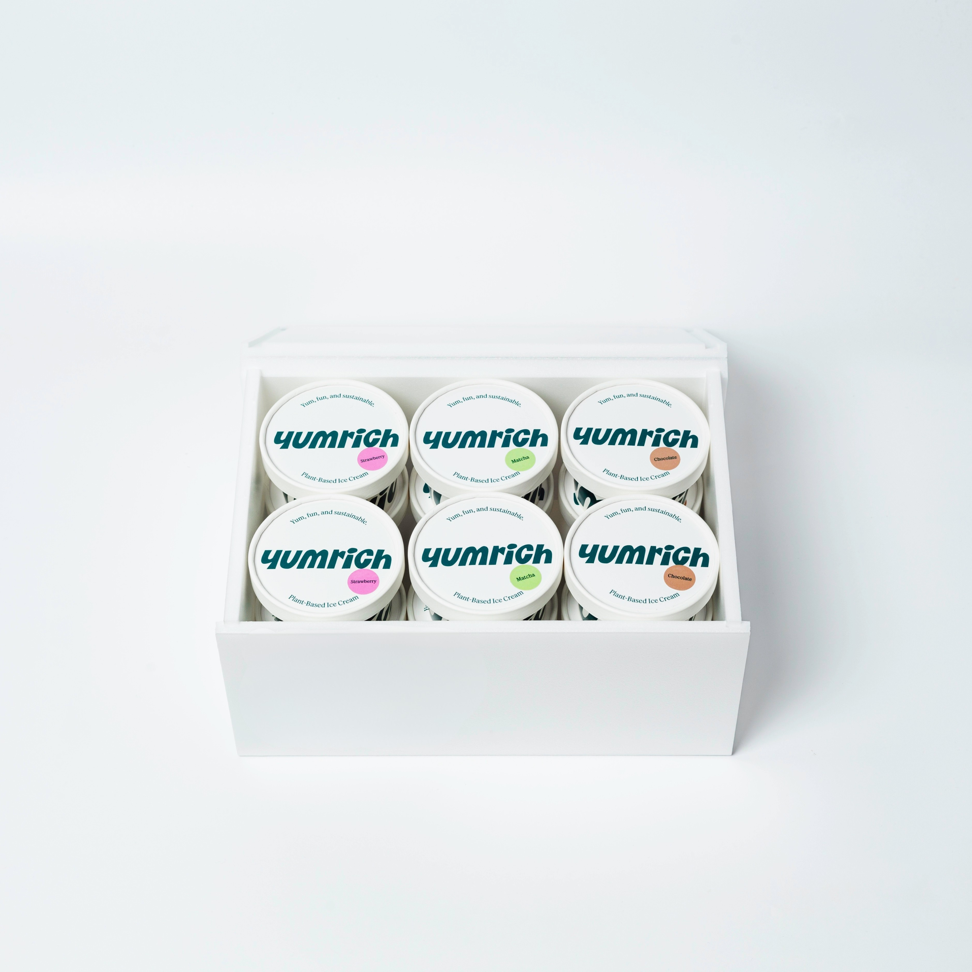 yumrich プラントベースアイス（3種アソート）80mlカップ / スターターケース【1c/s=混載12個入】